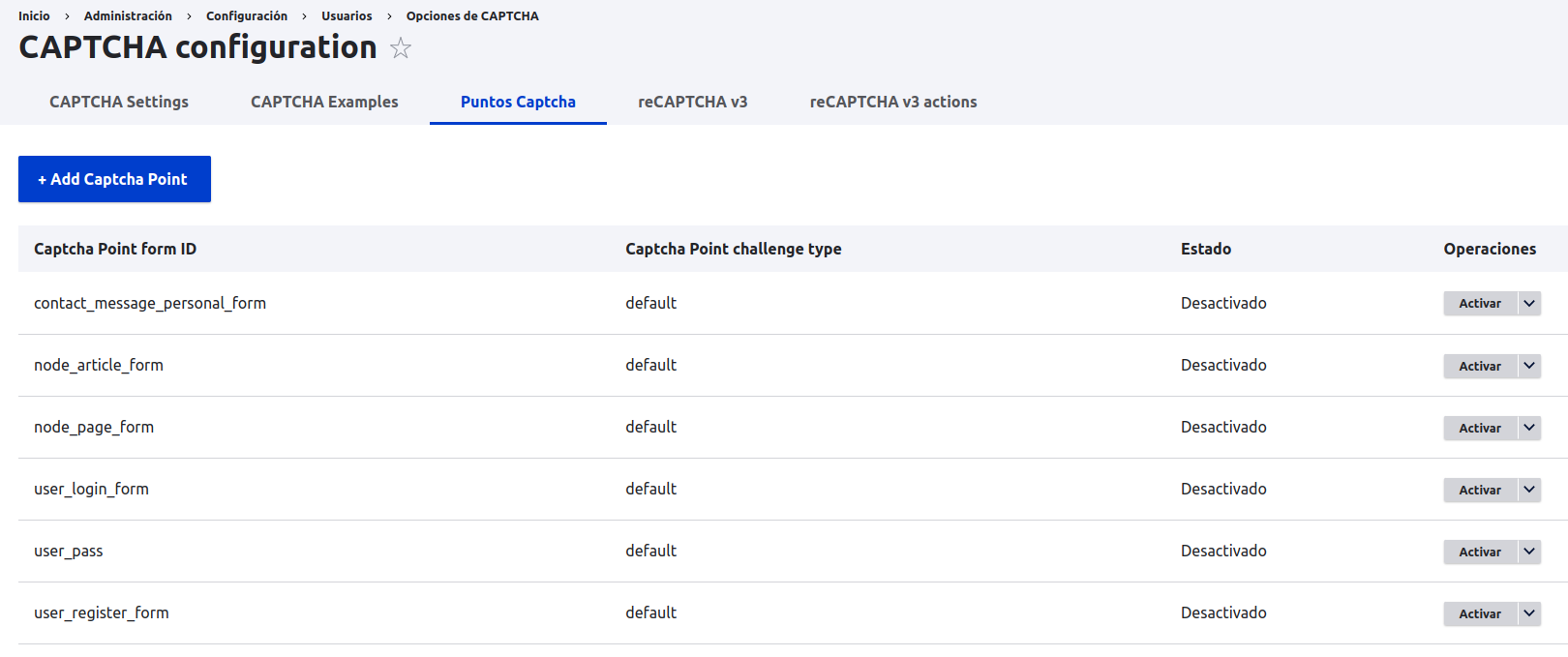 Imagen2: Definir formularios con recaptcha