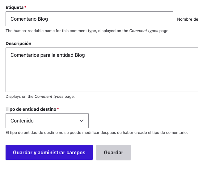Añadir nuevo tipo de comentario